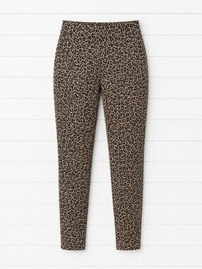 J.Crew Factory Leopard Print Stretch Winnie Pants 4